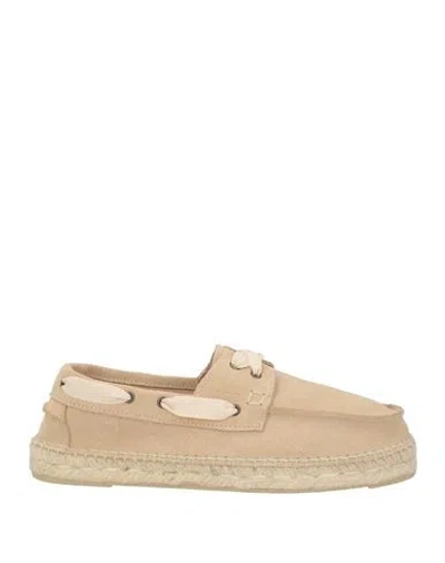 Manebi Manebí Woman Espadrilles Beige Size 8 Leather In Neutral