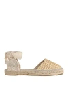 MANEBI MANEBÍ WOMAN ESPADRILLES BEIGE SIZE 7 NATURAL RAFFIA