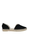 Manebi Manebí Woman Espadrilles Black Size 11 Leather In Black