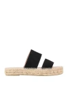Manebi Manebí Woman Espadrilles Black Size 7 Leather In Black