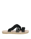Manebi Manebí Woman Espadrilles Black Size 7 Textile Fibers In Black