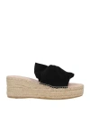 Manebi Manebí Woman Espadrilles Black Size 8 Leather In Black