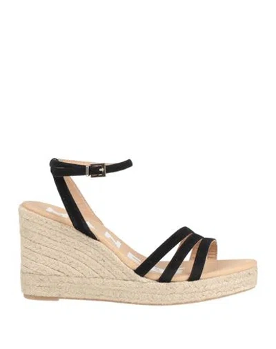 Manebi Manebí Woman Espadrilles Black Size 8 Leather
