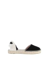 Manebi Manebí Woman Espadrilles Black Size 8 Leather, Textile Fibers In Black
