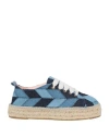 Manebi Manebí Woman Espadrilles Blue Size 6 Textile Fibers In Blue