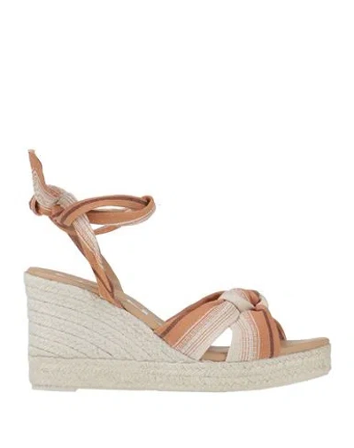Manebi Manebí Woman Espadrilles Camel Size 10 Textile Fibers In Beige