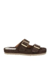 Manebi Manebí Woman Espadrilles Chocolate Brown Size 8 Leather