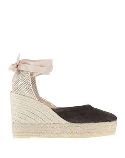 Manebi Manebí Woman Espadrilles Dark Brown Size 8 Leather