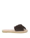 Manebi Manebí Woman Espadrilles Dark Brown Size 8 Leather