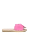 Manebi Manebí Woman Espadrilles Fuchsia Size 8 Leather In Pink