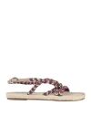 Manebi Manebí Woman Espadrilles Green Size 7 Soft Leather, Textile Fibers In Green
