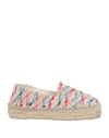 Manebi Textured Geometric Espadrilles In Blue