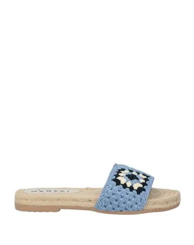 Manebi Manebí Woman Espadrilles Light Blue Size 8 Textile Fibers