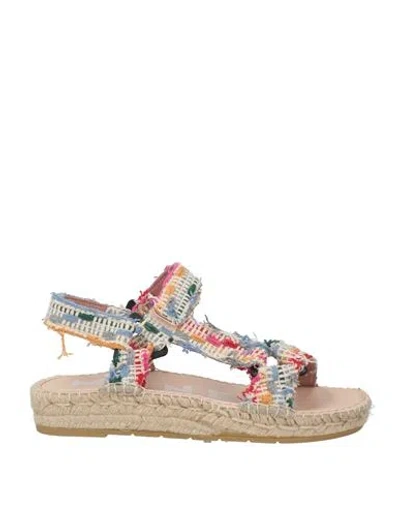 Manebi Manebí Woman Espadrilles Light Blue Size 8 Textile Fibers