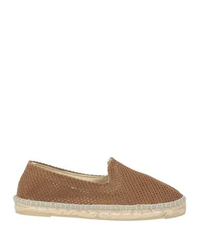 Manebi Manebí Woman Espadrilles Light Brown Size 8 Textile Fibers