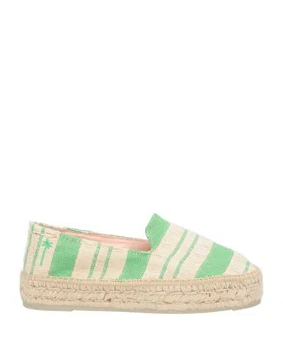 Manebi Manebí Woman Espadrilles Light Green Size 8 Textile Fibers