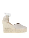 Manebi Manebí Woman Espadrilles Light Grey Size 8 Leather