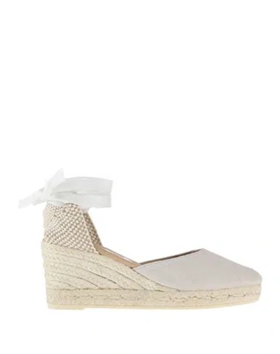 Manebi Manebí Woman Espadrilles Light Grey Size 8 Leather