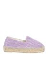Manebi Zigzag-woven Raffia Espadrilles In Purple