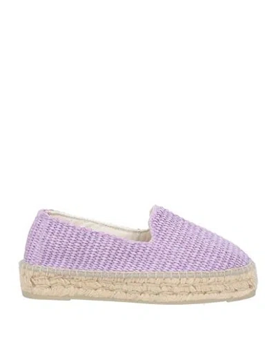 Manebi Zigzag-woven Raffia Espadrilles In Purple