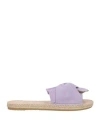 Manebi Suede Twisted Espadrilles In Purple