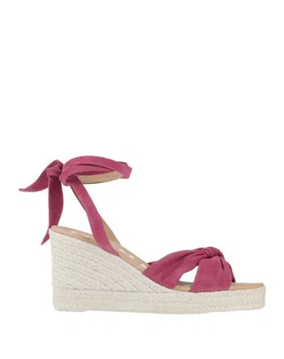 Manebi Manebí Woman Espadrilles Magenta Size 11 Leather