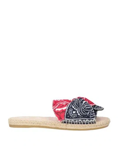 Manebi Manebí Woman Espadrilles Navy Blue Size 8 Textile Fibers In Black