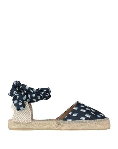 Manebi Manebí Woman Espadrilles Navy Size 6 Textile Fibers, Silk In Black