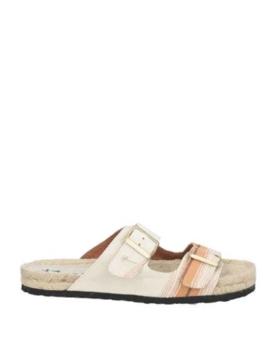 Manebi Manebí Woman Espadrilles Off White Size 7 Textile Fibers In Neutral