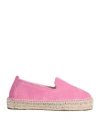 Manebi Manebí Woman Espadrilles Pink Size 7 Leather In Multi