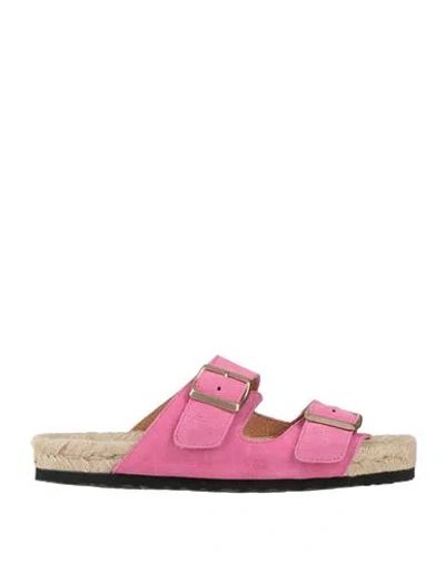 Manebi Manebí Woman Espadrilles Pink Size 8 Leather