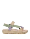 Manebi Yucatan Suede Espadrilles In Sage Green
