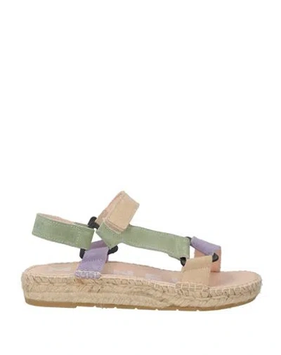Manebi Yucatan Suede Espadrilles In Sage Green