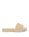 Manebi Manebí Woman Espadrilles Sand Size 6 Natural Raffia In Brown