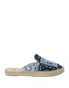 Manebi Manebí Woman Espadrilles Sky Blue Size 8 Cotton In Blue
