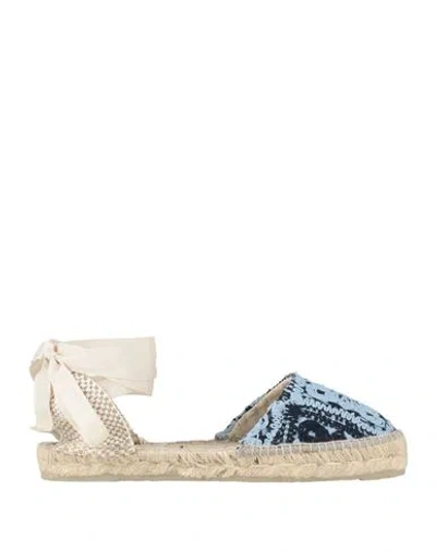 Manebi Manebí Woman Espadrilles Sky Blue Size 8 Cotton