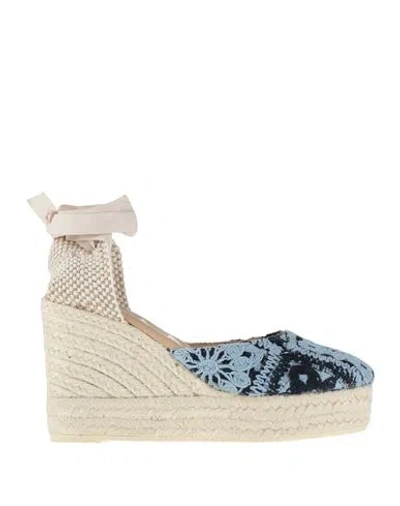 Manebi Manebí Woman Espadrilles Sky Blue Size 7 Textile Fibers