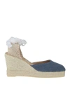 Manebi Manebí Woman Espadrilles Slate Blue Size 6 Textile Fibers