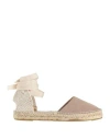Manebi Manebí Woman Espadrilles Taupe Size 11 Soft Leather, Textile Fibers In Grey