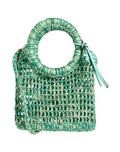 Manebi Manebí Woman Handbag Green Size - Natural Raffia