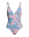 Manebi Manebí Woman One-piece Swimsuit Pastel Blue Size 6 Polyamide, Elastane In Blue