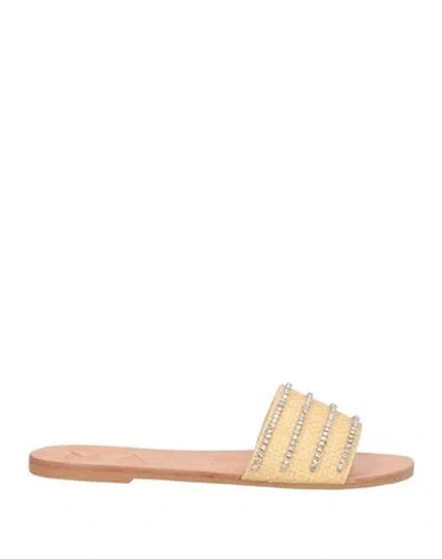 Manebi Manebí Woman Sandals Beige Size 8 Natural Raffia