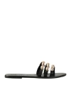 Manebi Manebí Woman Sandals Black Size 10 Soft Leather In Black
