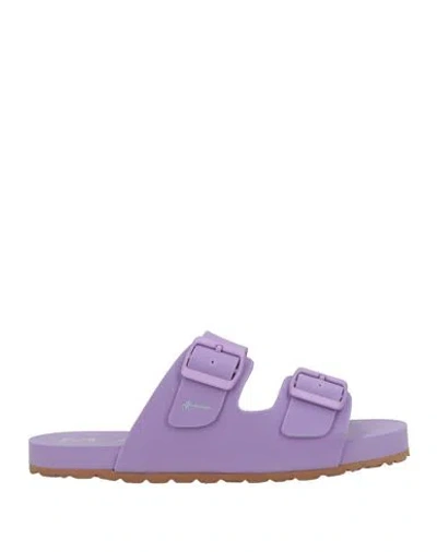 Manebi Manebí Woman Sandals Purple Size 8 Rubber