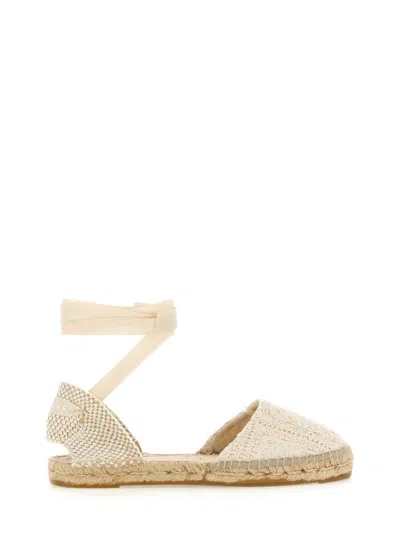 Manebi Women's Cotton-crochet Espadrille Flats In White