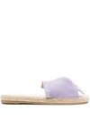 Manebi Suede Twisted Espadrilles In Blue