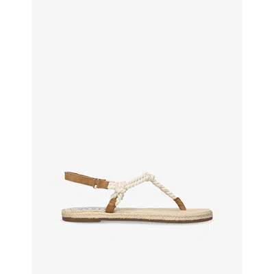 Manebi Womens  Twisted-rope Jute Sandals In Bone