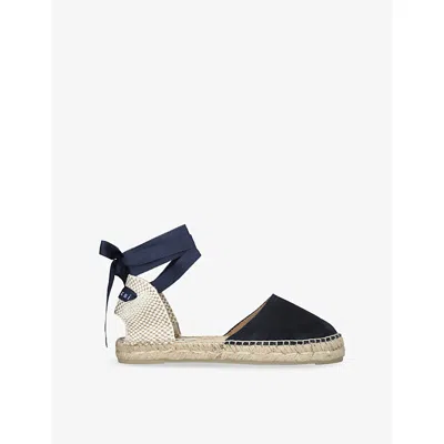 Manebi Womens  Hamptons Suede And Raffia Espadrilles