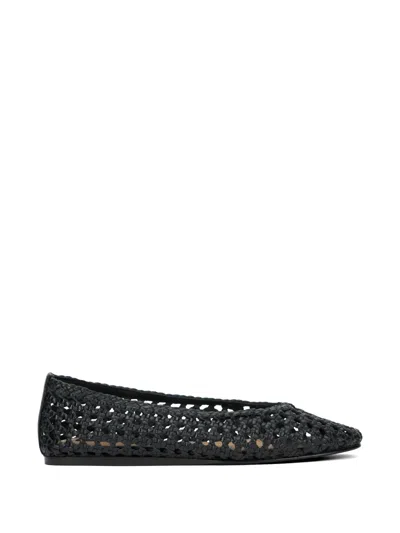 Manebi Woven Ballet Flats In Black