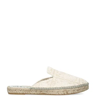 Manebi Woven La Havana Espadrille Slides In Sand